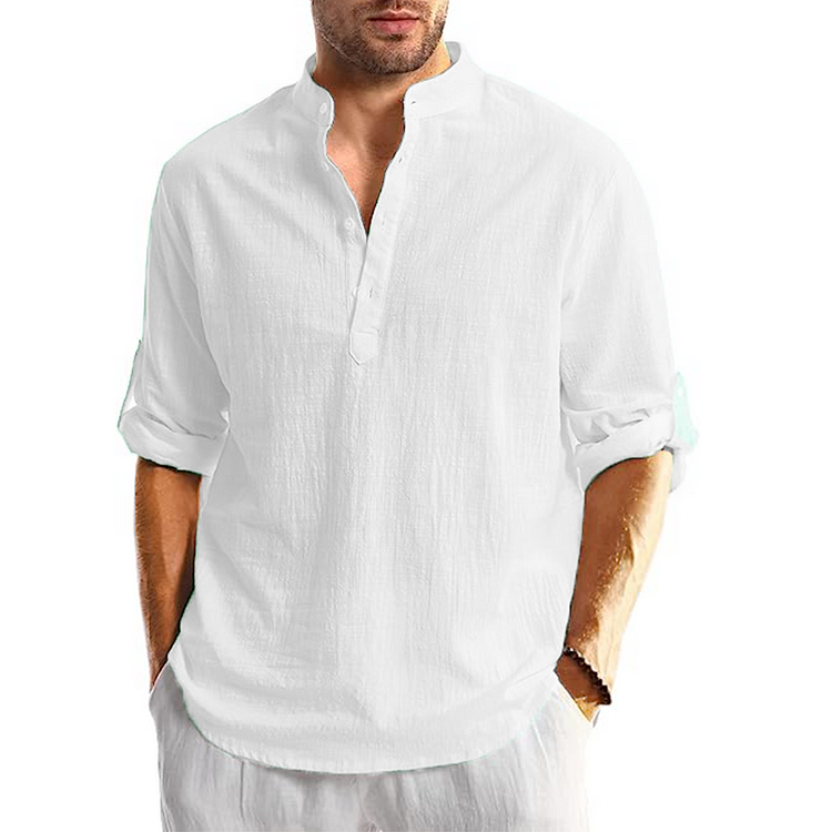 Russell - Camisa casual de manga larga para hombres