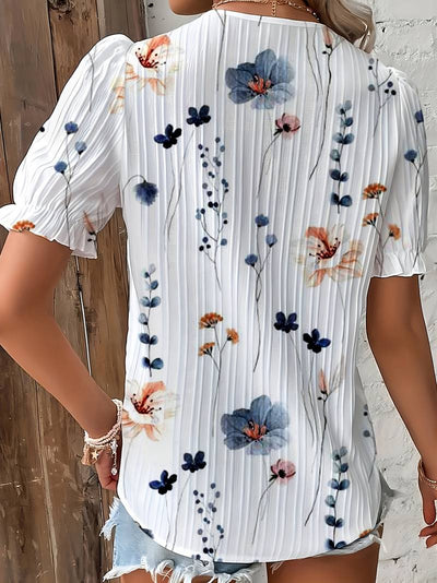 Ava - Blusa de Primavera con Escote en V y Comodidad Ligera