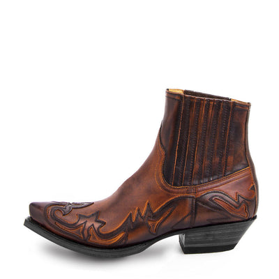 Geraldine - Botas de vaquero retro de cuero para mujeres
