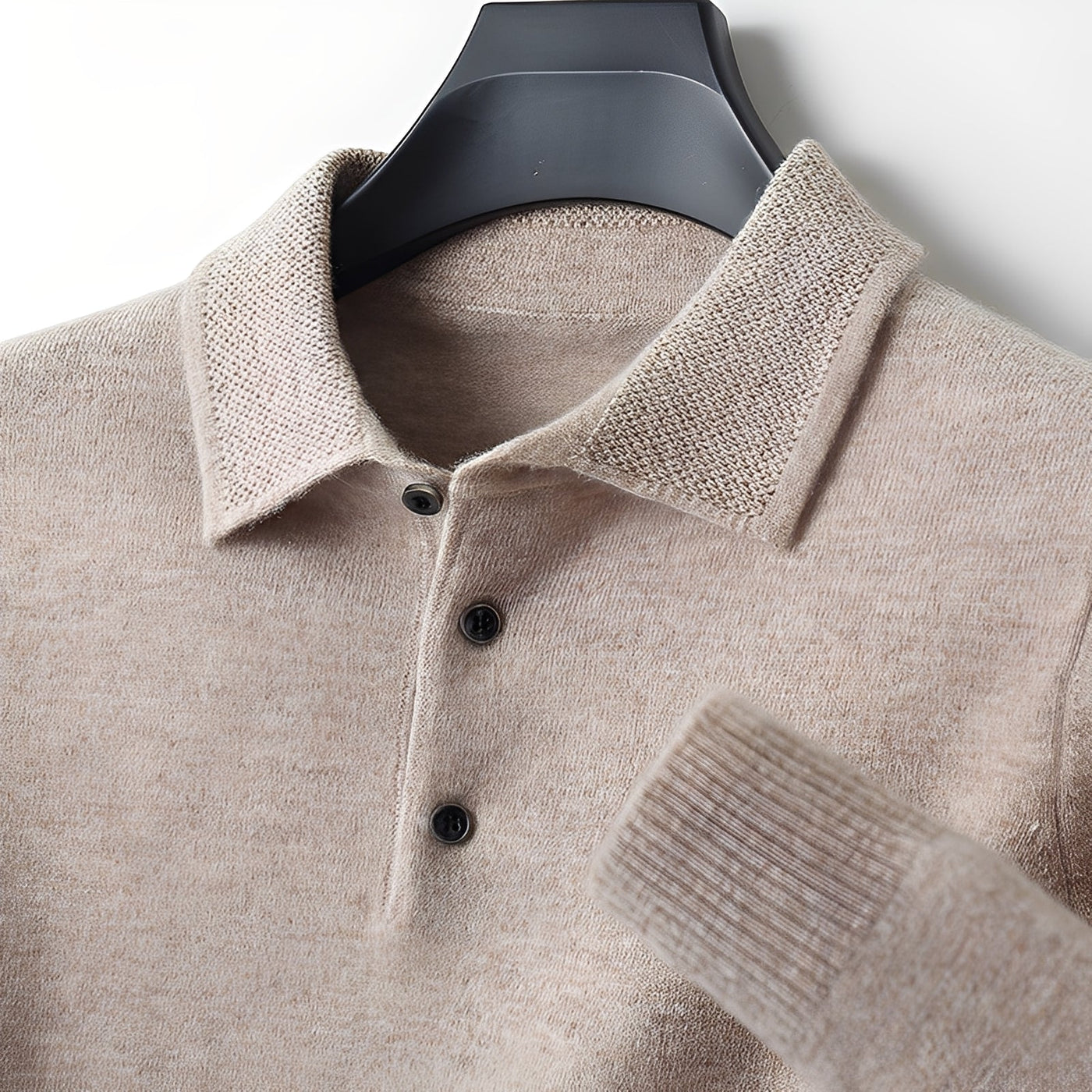 Romilly - Suéter Polo Formal de Cachemir para Hombres
