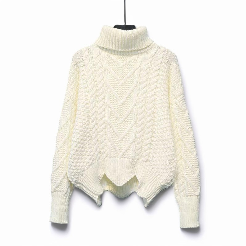 Catrina - Casual, cálido jersey de cuello alto de punto para mujer