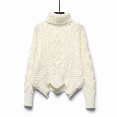 Catrina - Casual, cálido jersey de cuello alto de punto para mujer