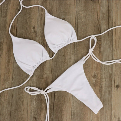 CoralCove - Conjunto de Bikini Estilo Vendaje