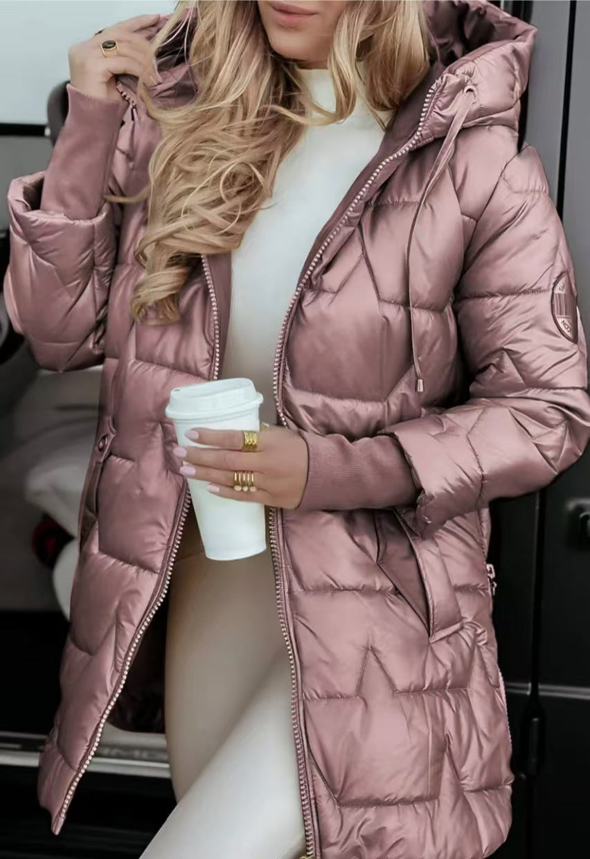 Georgetta - Elegante chaqueta de plumas con capucha para mujeres