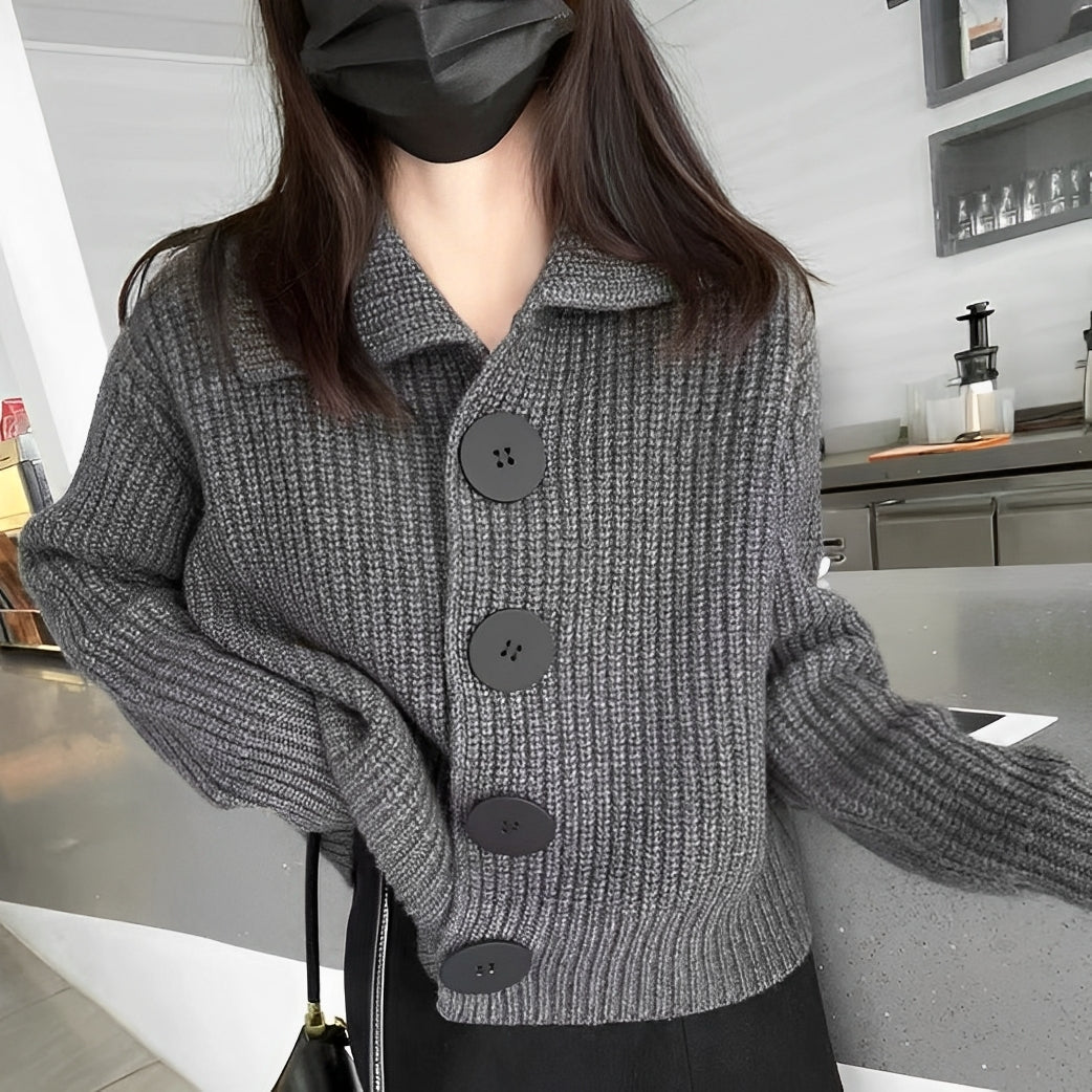 Alexus - Cardigan suelto con botonadura para mujeres