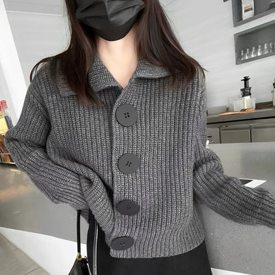 Alexus - Cardigan suelto con botonadura para mujeres