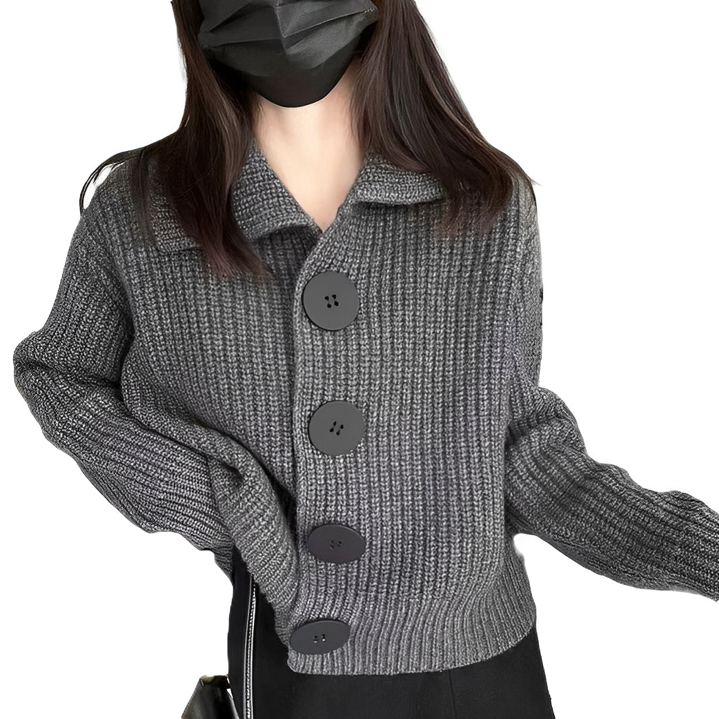 Alexus - Cardigan suelto con botonadura para mujeres