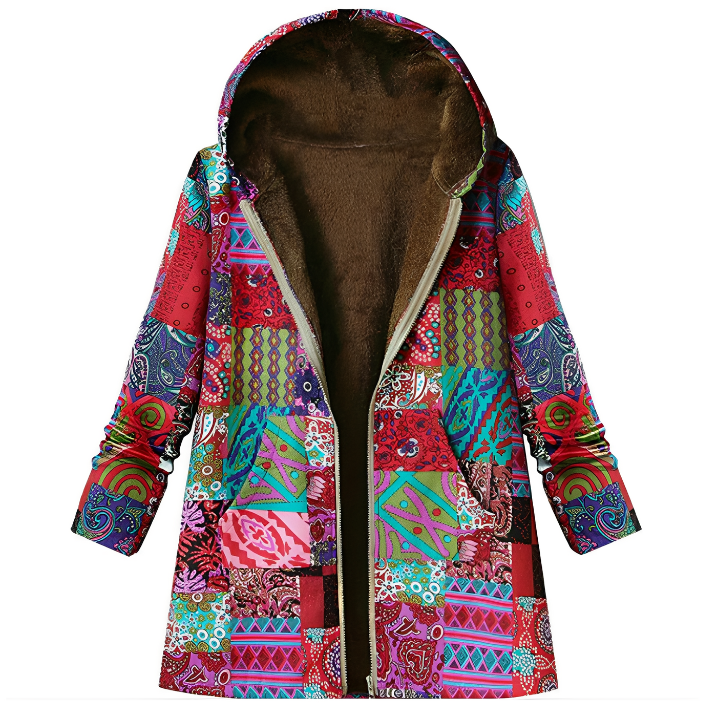Olyvia - Chaqueta vintage con estampado para mujer