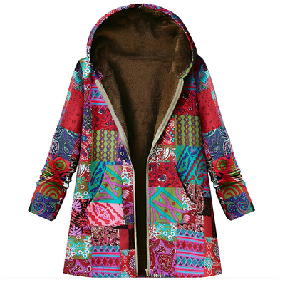 Olyvia - Chaqueta vintage con estampado para mujer
