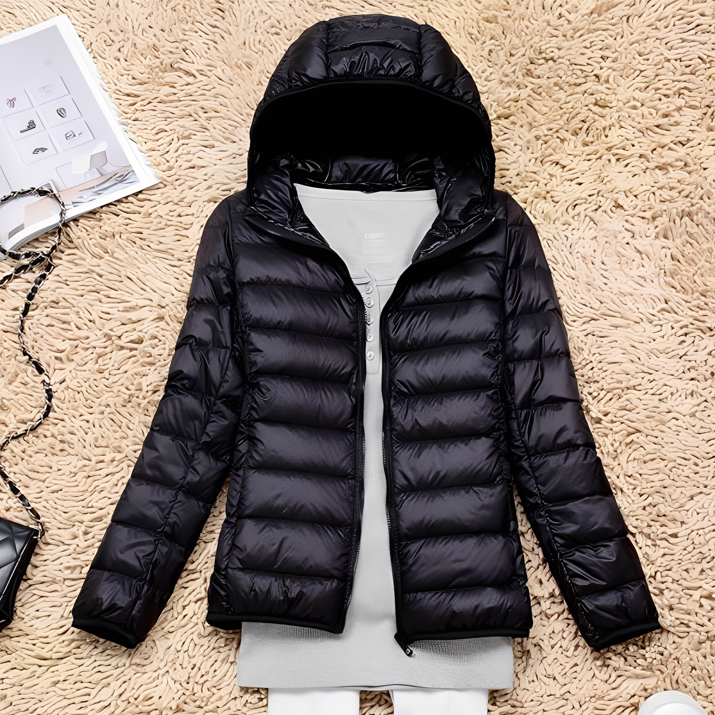 Lyndsay - Casual, estrecha chaqueta de plumas para mujer