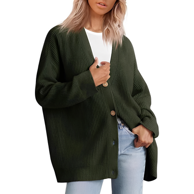 Christal - Cárdigan casual oversize para mujeres