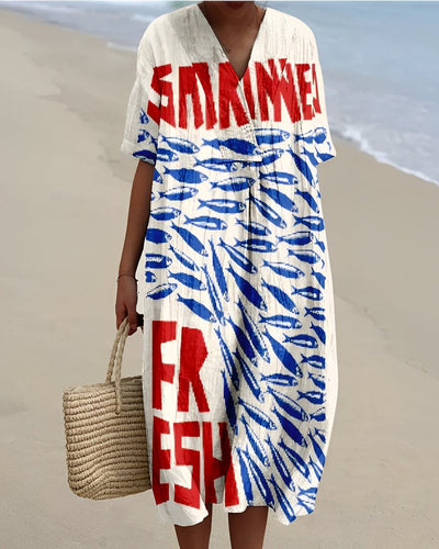 Romilly - Vestido de verano con estampado colorido para mujeres