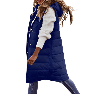 Brenna - Elegante larga chaqueta de plumas para mujeres