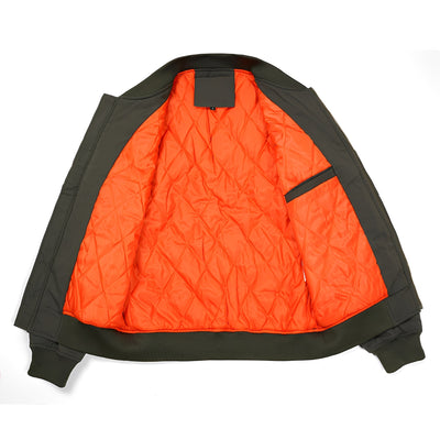 Maynerd - Chaqueta bomber con bolsillos con cremallera para hombres