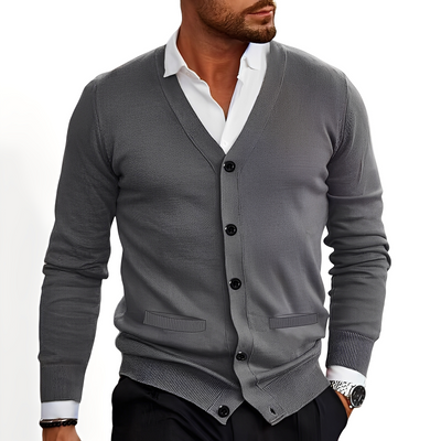 Kyler - Elegante chaqueta de punto con botonadura para hombres