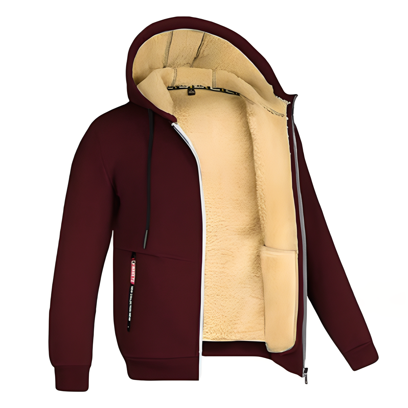 Davin - Chaqueta de forro polar con capucha para hombres