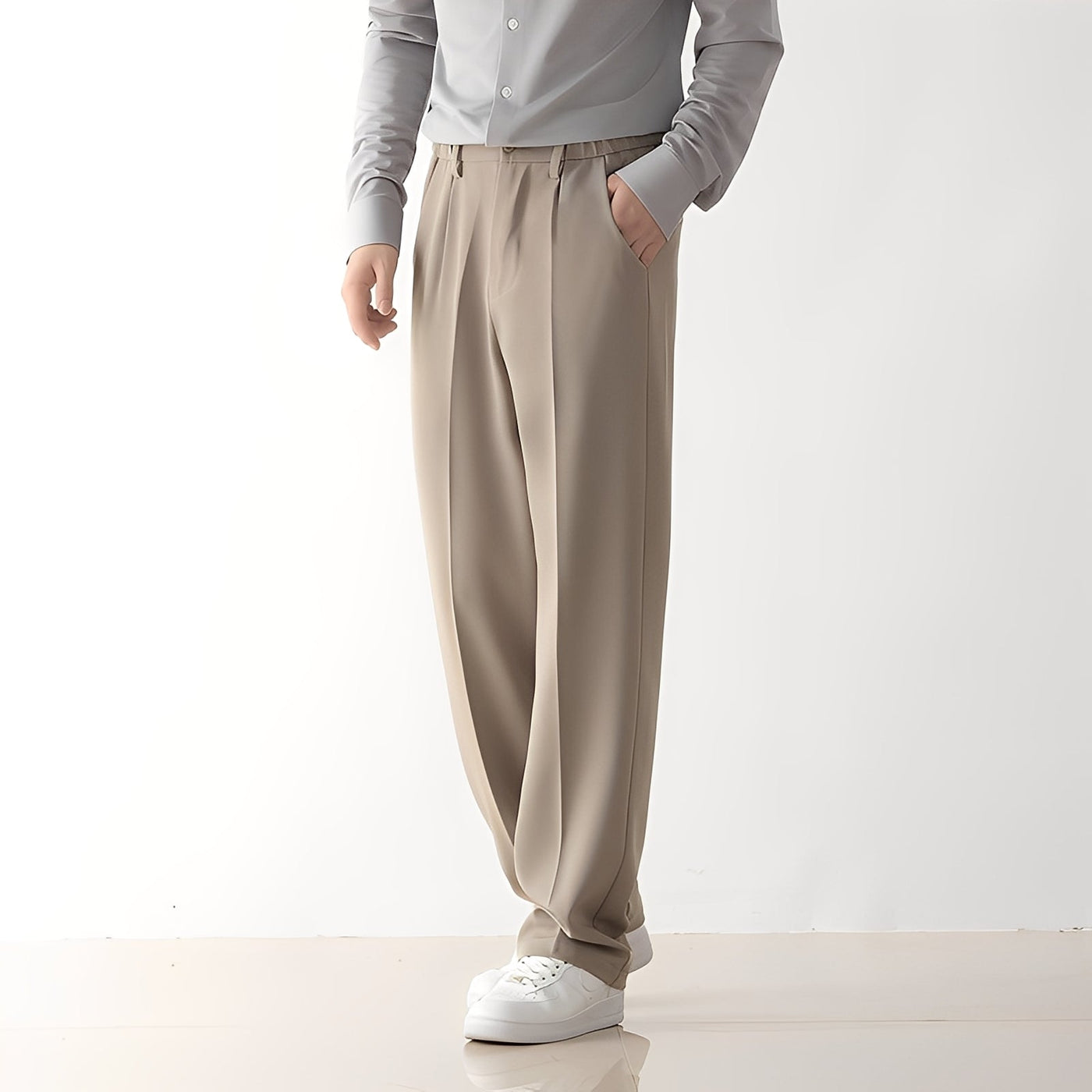 Dewey - Pantalón drapeado de corte relajado para hombres