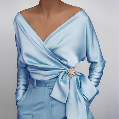 Evalyn - Elegante Blusa de Seda para Mujeres