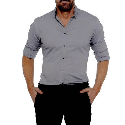 Andrew - Camisa casual, formal y sin arrugas para hombres