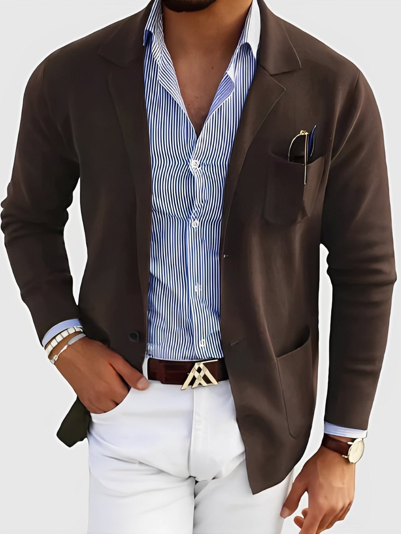 Jordan - Elegante Blazer con Bolsillos para Hombres