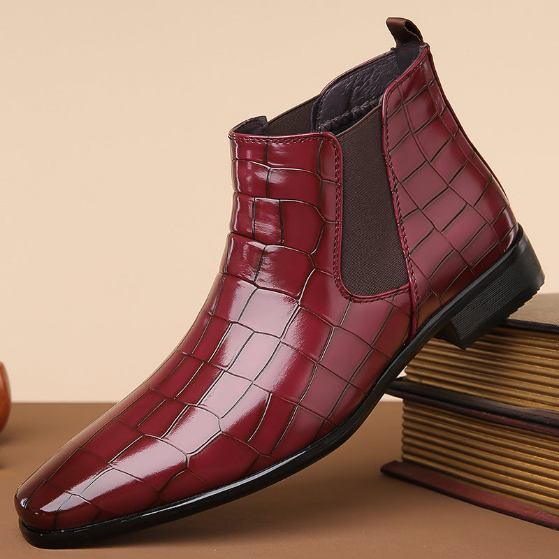 Gladwin - Formales brillantes botas de cuero para hombres