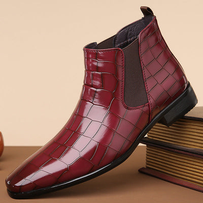 Gladwin - Formales brillantes botas de cuero para hombres