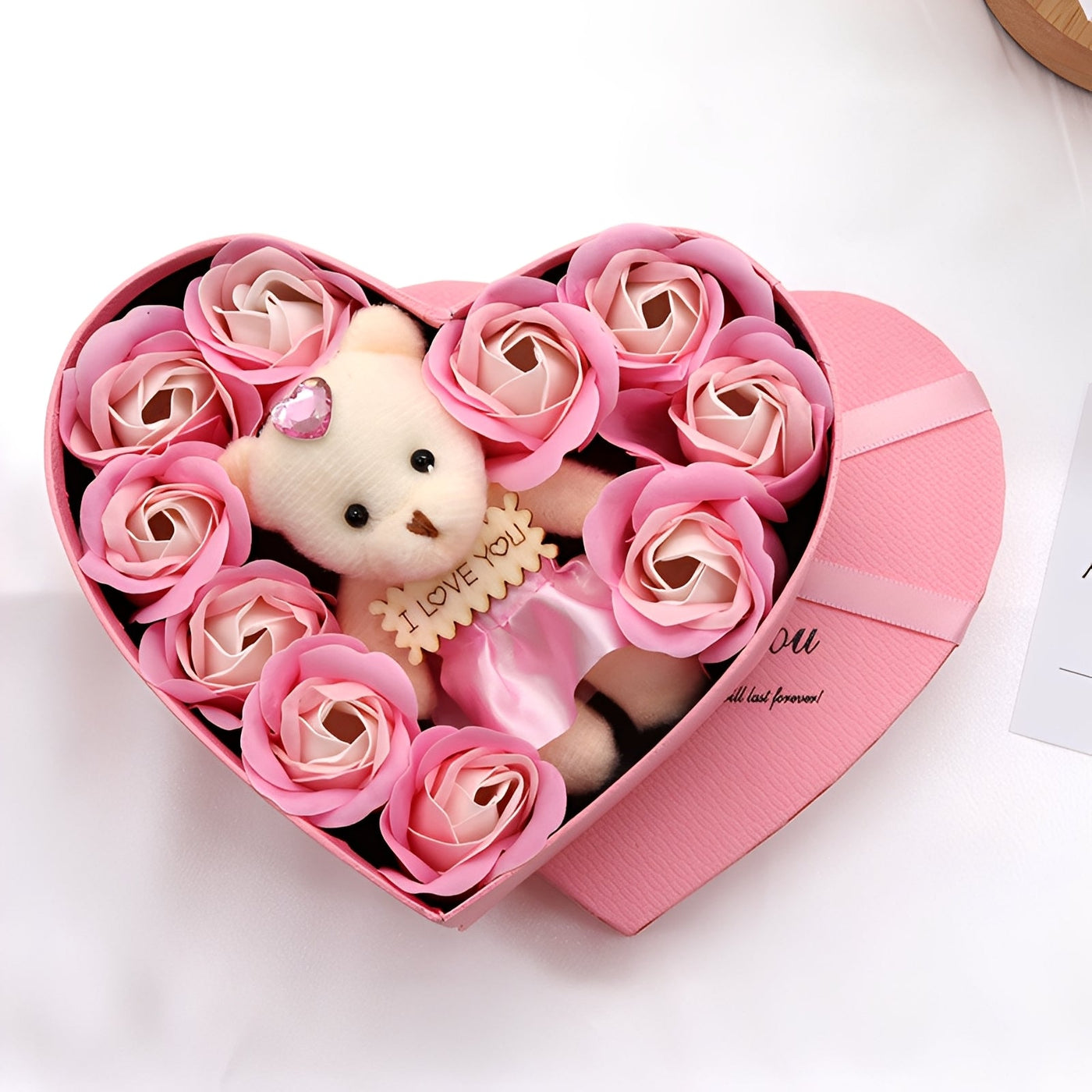 Heartley - Oso de Rosas Regalo en Forma de Corazón para San Valentín