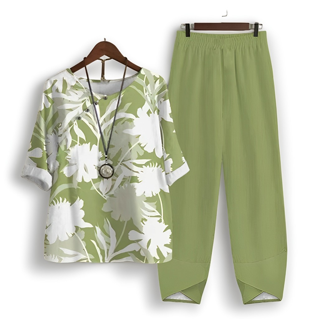 Racheal - Conjunto Floral Casual para Mujeres