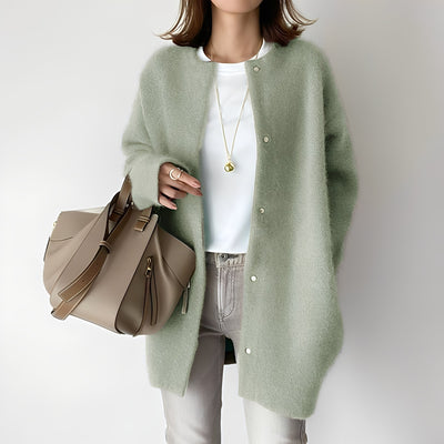 Michele - Abrigo de Invierno Suelto con Botones para Mujeres