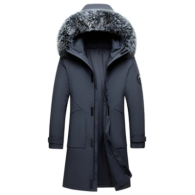 Crosby - Chaqueta de plumas con capucha de piel para hombres