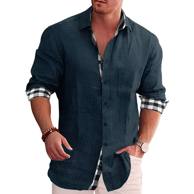 Ronald - Camisa de Cuadros Informal para Hombres