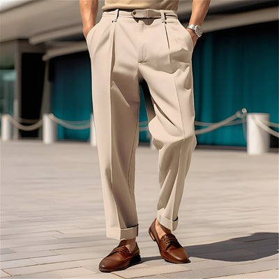 Beckham - Clásico pantalón de traje recto para hombres