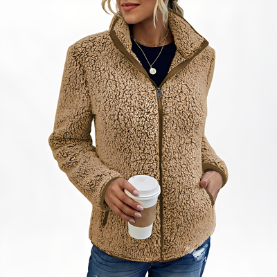 Alethea - Elegante abrigo de terciopelo polar para mujer