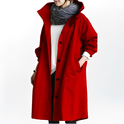 Giselle - Impermeable Chaqueta de Lluvia con Capucha para Mujer