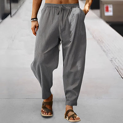 Jaxson - Ligeros Pantalones Cortos de Playa de Lino para Hombres
