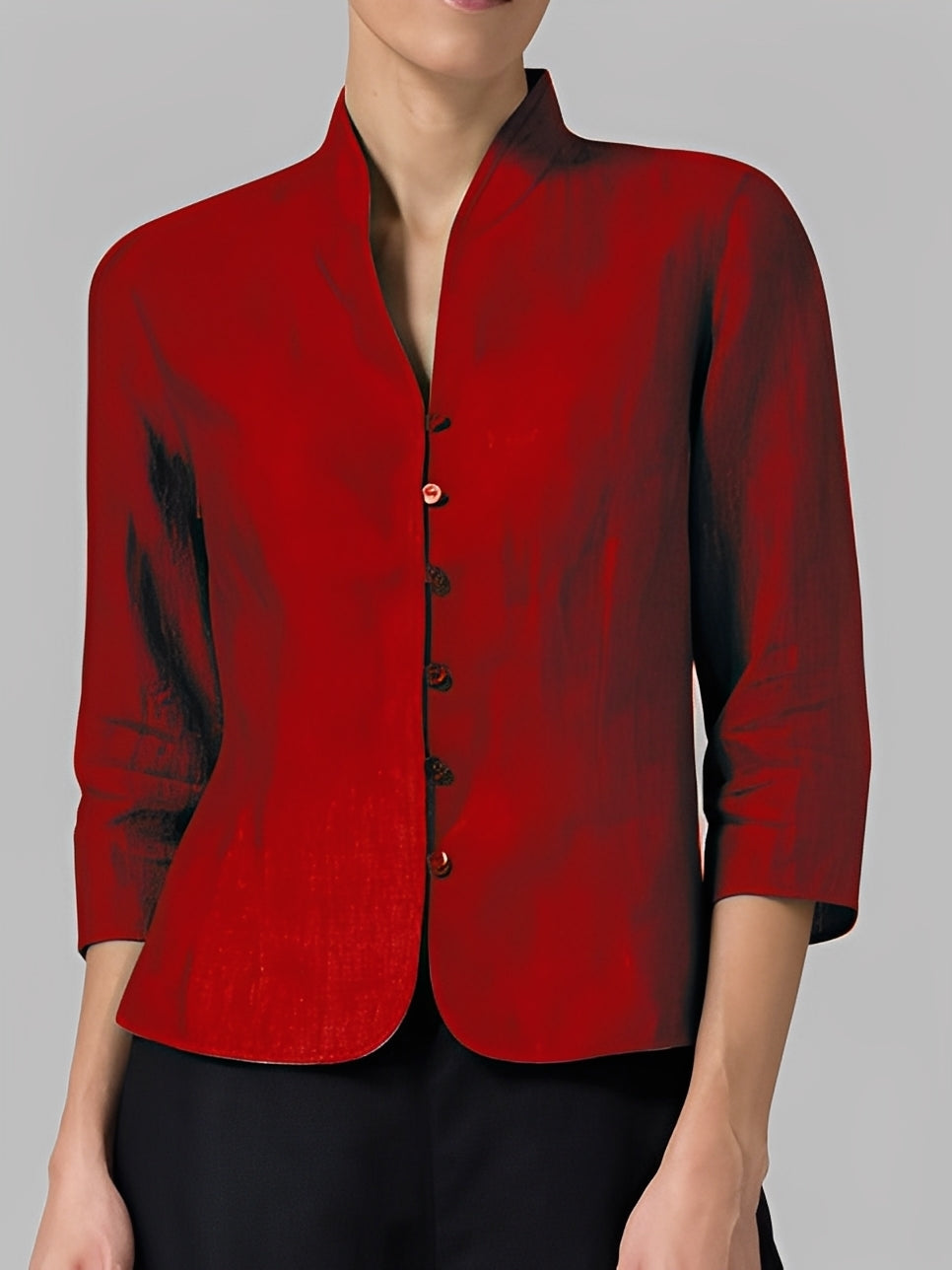 Lolicia - Blusa Casual con Mangas Tres Cuartos para Mujer