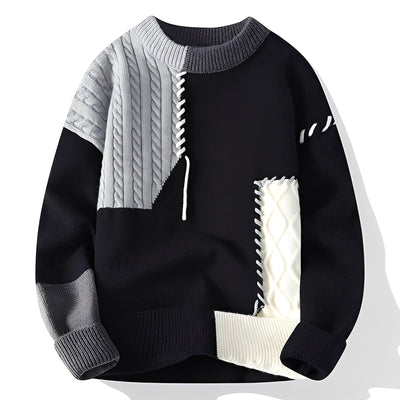 Curtis - Sudadera Moderna de Forro Polar con Diseño a Dos Colores para Hombres