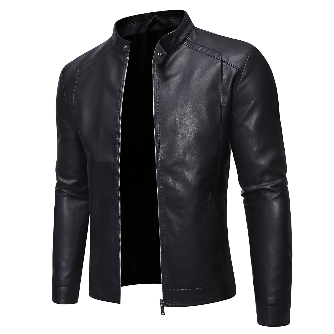 Theodore - Robusta chaqueta de cuero ajustada para hombres