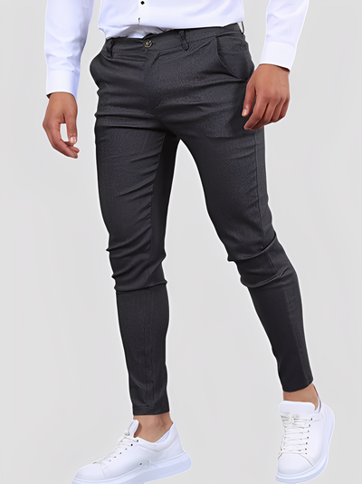 Shelton - Pantalón casual elástico con ajuste estrecho para hombres