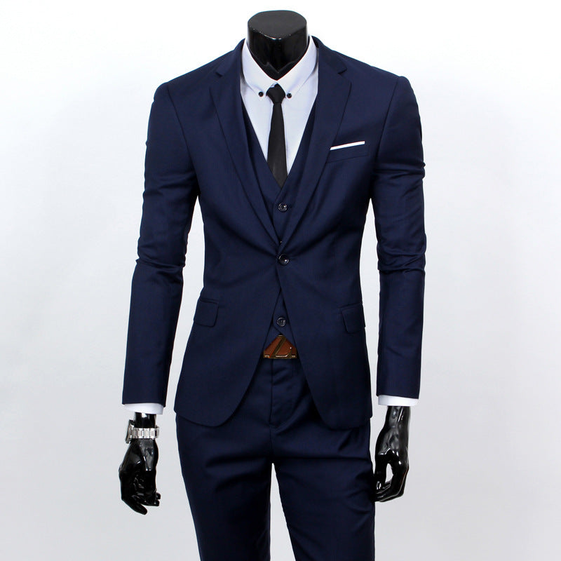 Reynard - Elegante traje de negocios en conjunto de 3 piezas para hombres