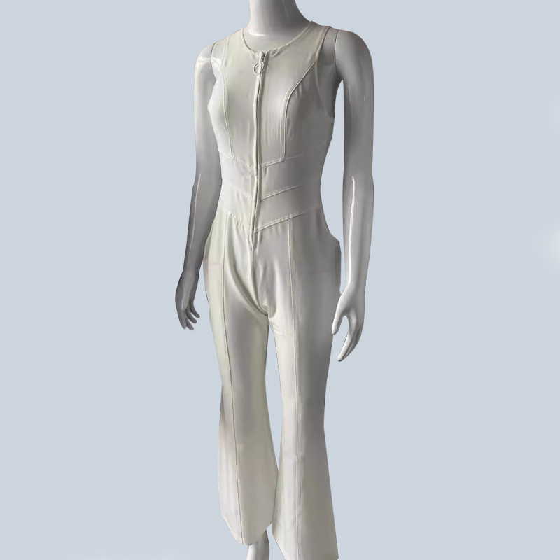 Suzanne - Jumpsuit veraniego sin espalda de denim para mujeres