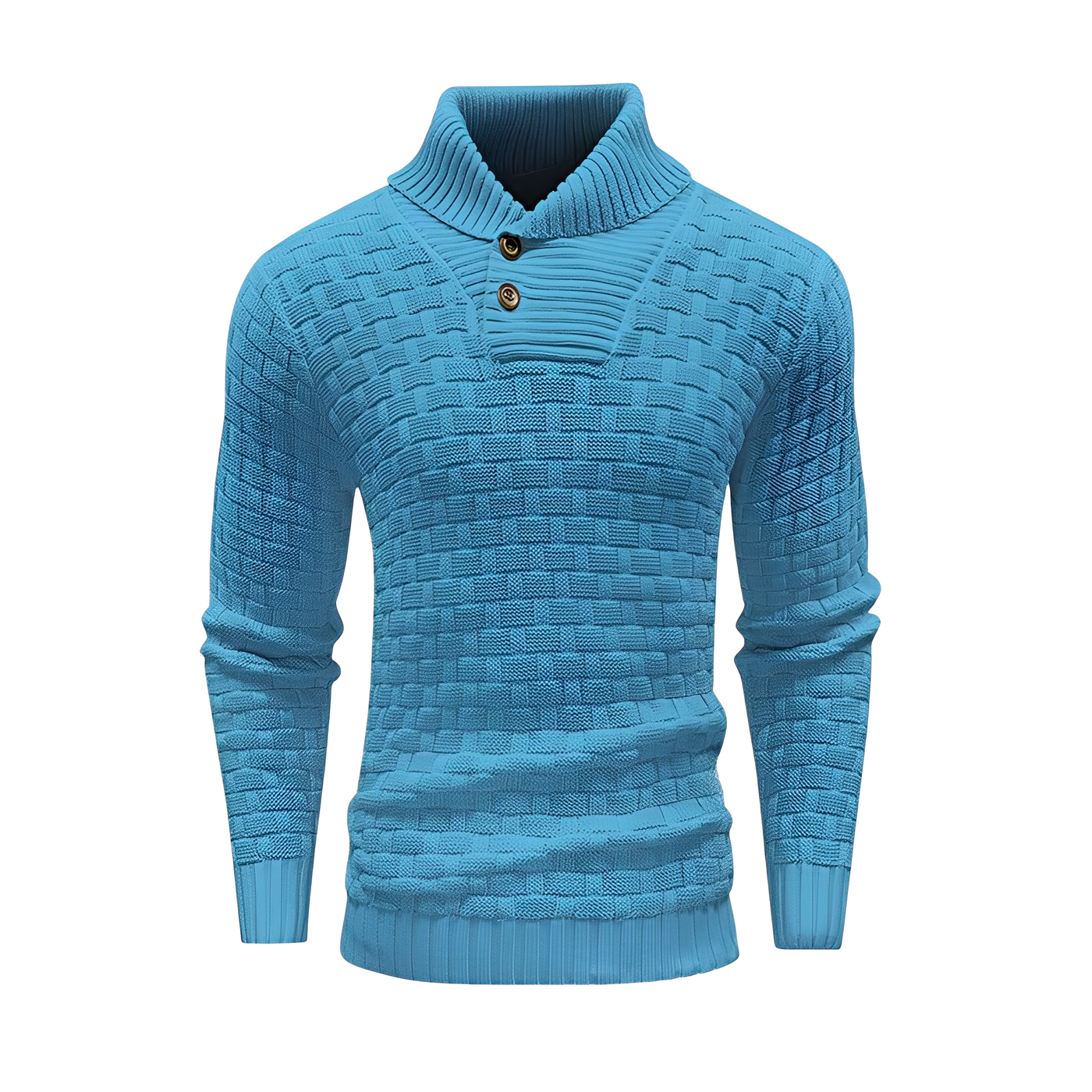Branson - Suéter de punto casual con cuello alto para hombres