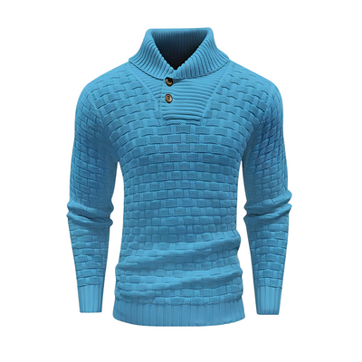 Branson - Suéter de punto casual con cuello alto para hombres
