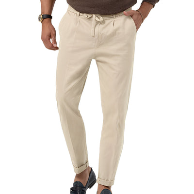 Karson - Pantalón de traje formal recto para hombres