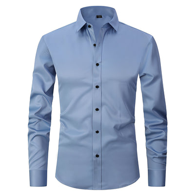 Elton - Camisa formal ajustada y elástica para hombres
