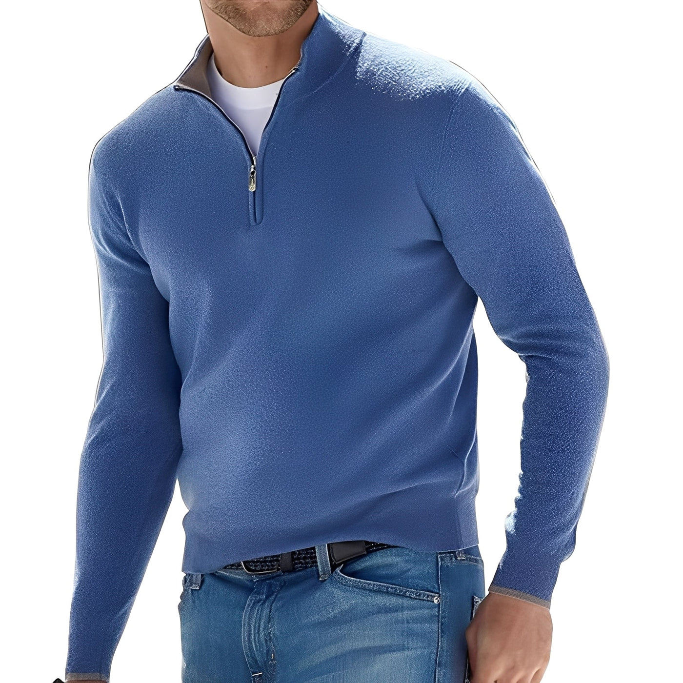Fredric - Suéter Casual con Cierre para Hombres
