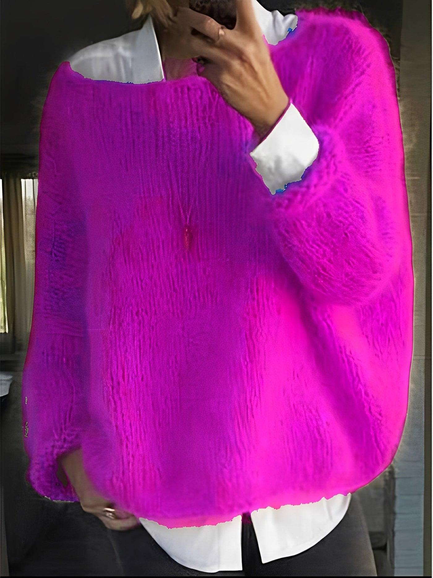Quintella - Jersey de punto con cuello redondo para mujer
