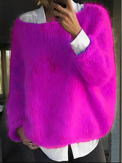 Quintella - Jersey de punto con cuello redondo para mujer
