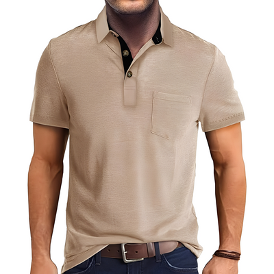Abner - Polo retro con mangas cortas para hombres
