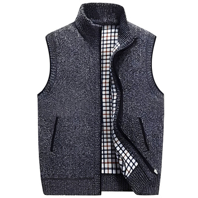 Shaw - Clásica Chaqueta de Punto con Forro para Hombres